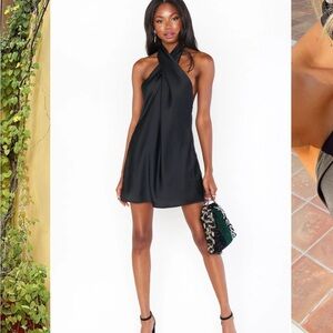 Show Me Your MuMu Jasmine Black Mini Dress